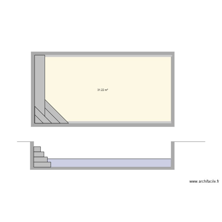 Plan en coupe piscine 1. Plan de 0 pièce et 0 m2