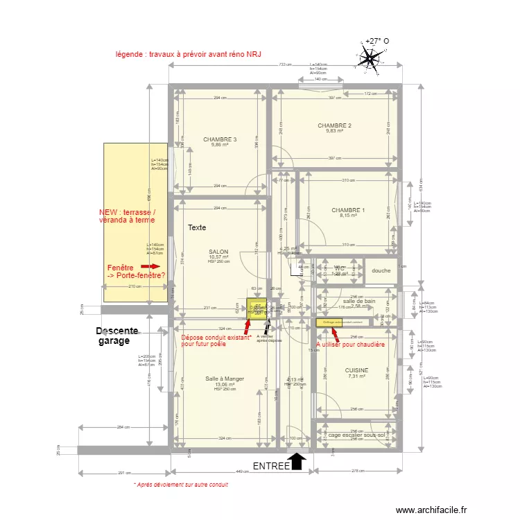 maison coq. Plan de 