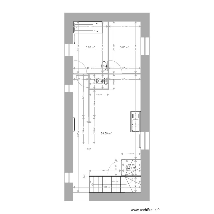 Rochet EDL étage. Plan de 0 pièce et 0 m2