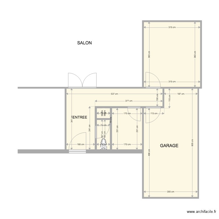 Projet aménagement Garage Charlet. Plan de 0 pièce et 0 m2