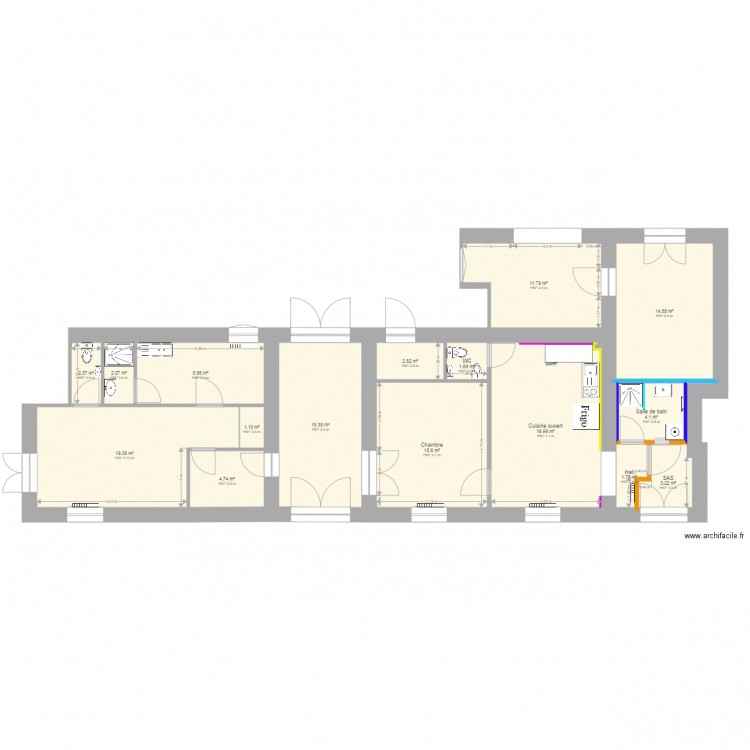 PLAN APPARTEMENT PROPOSITION 14062017. Plan de 0 pièce et 0 m2