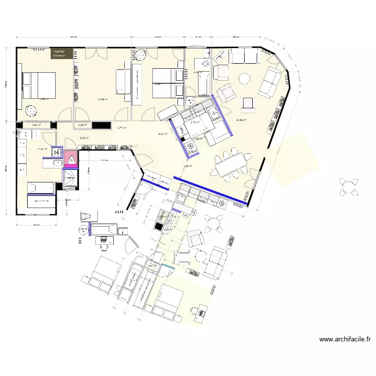 cuisine fond. Plan de 