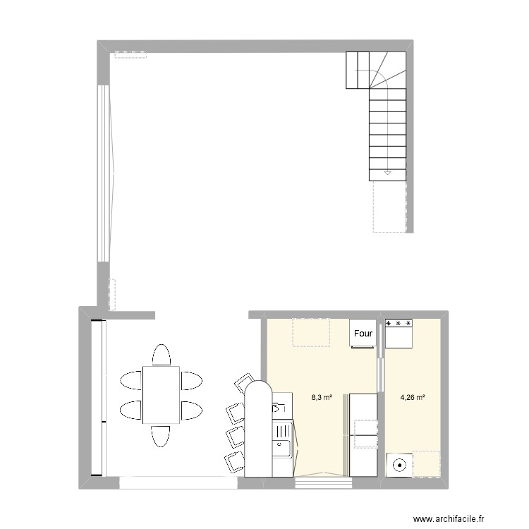 appart maman. Plan de 2 pièces et 13 m2