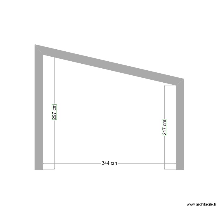 pignon de l'extension. Plan de 0 pièce et 0 m2