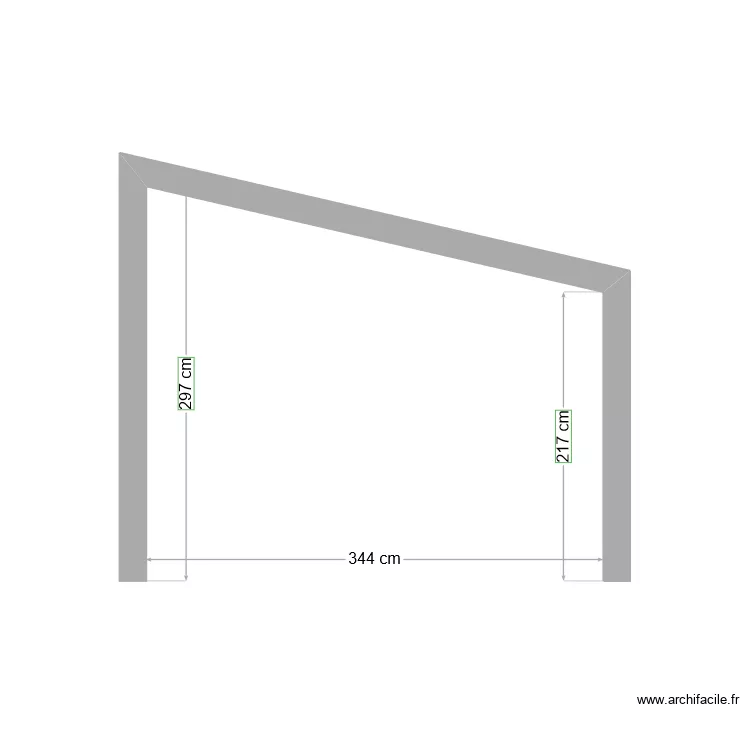 pignon de l'extension. Plan de pignon de l'extension. Plan de