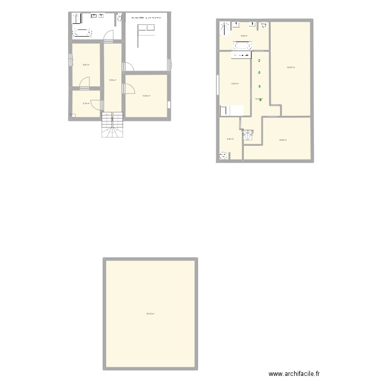 Vinassan. Plan de 11 pièces et 179 m2