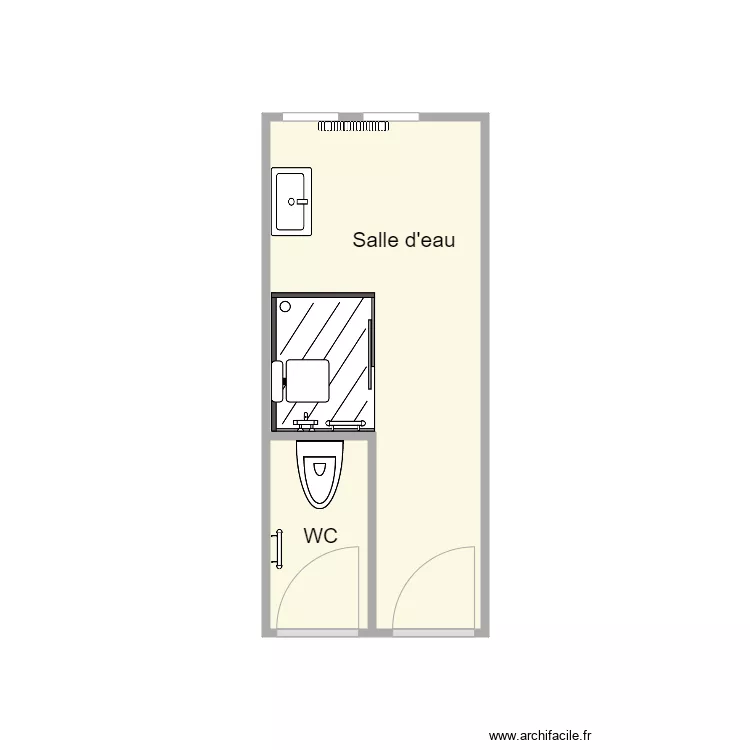 plan apr&egrave;s travaux HUGUEN 1. Plan de 