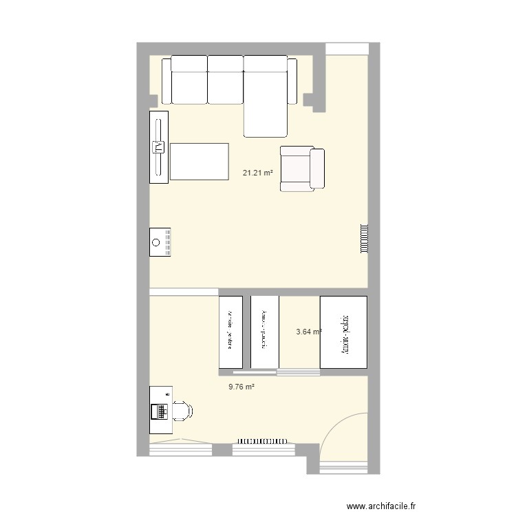 Salon v3. Plan de 0 pièce et 0 m2