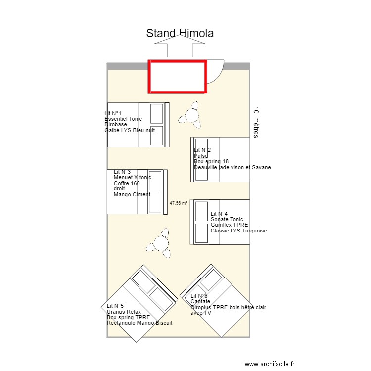 fOIRE DE LA rOCHE SUR FORON 2021. Plan de 1 pièce et 48 m2