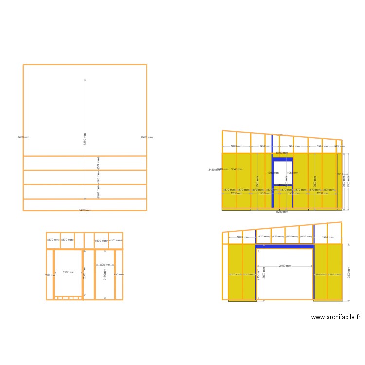 Plan des murs. Plan de 0 pièce et 0 m2