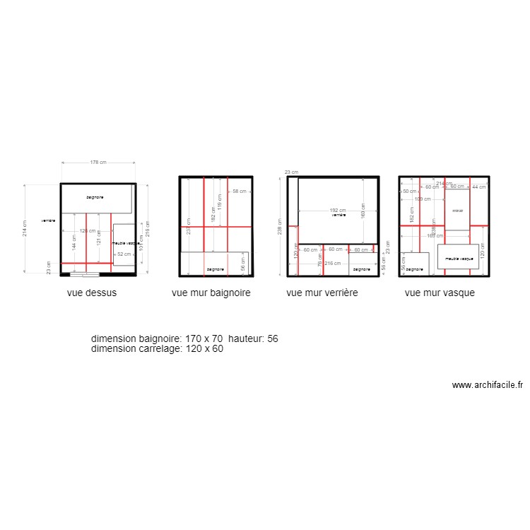 sdb bourhis plan elec 23. Plan de 0 pièce et 0 m2