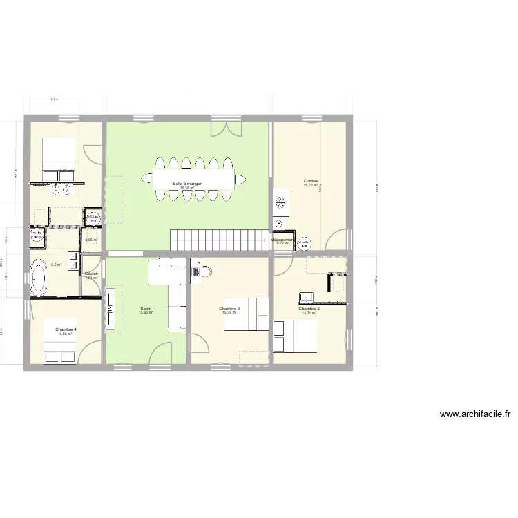 Plan couart emplacement plomberie definitif. Plan de 18  et 270 m²