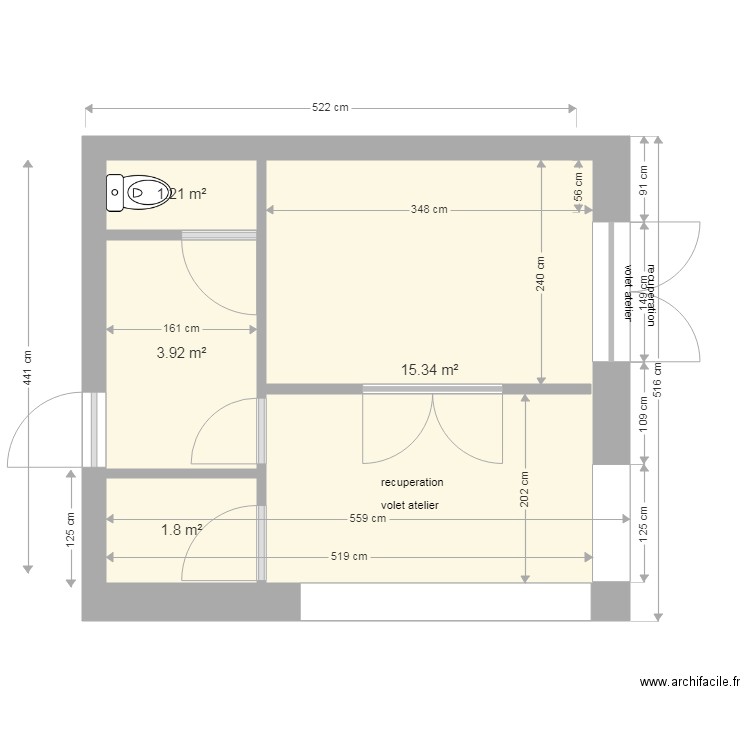 Abri jardin version 260819 definitif. Plan de 0 pièce et 0 m2