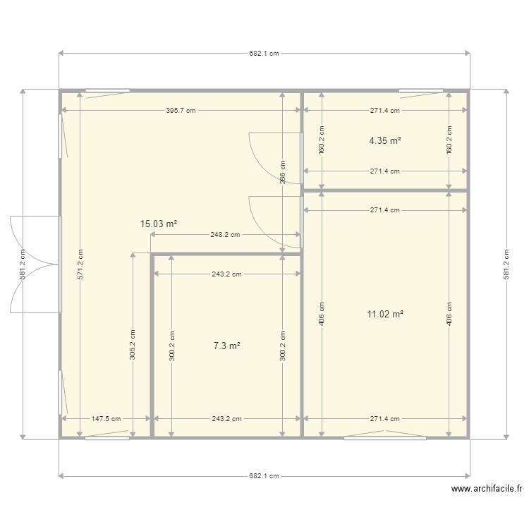 MODELE VOSGES 42M2. Plan de 0 pièce et 0 m2