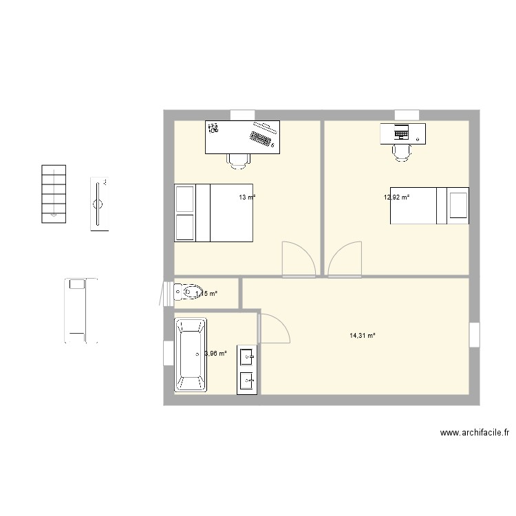 Maison etage. Plan de 0 pièce et 0 m2