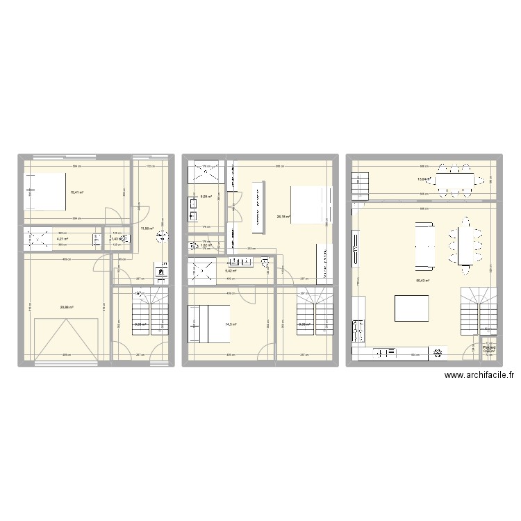 Montreuil - BOOA 4. Plan de 15 pièces et 190 m2