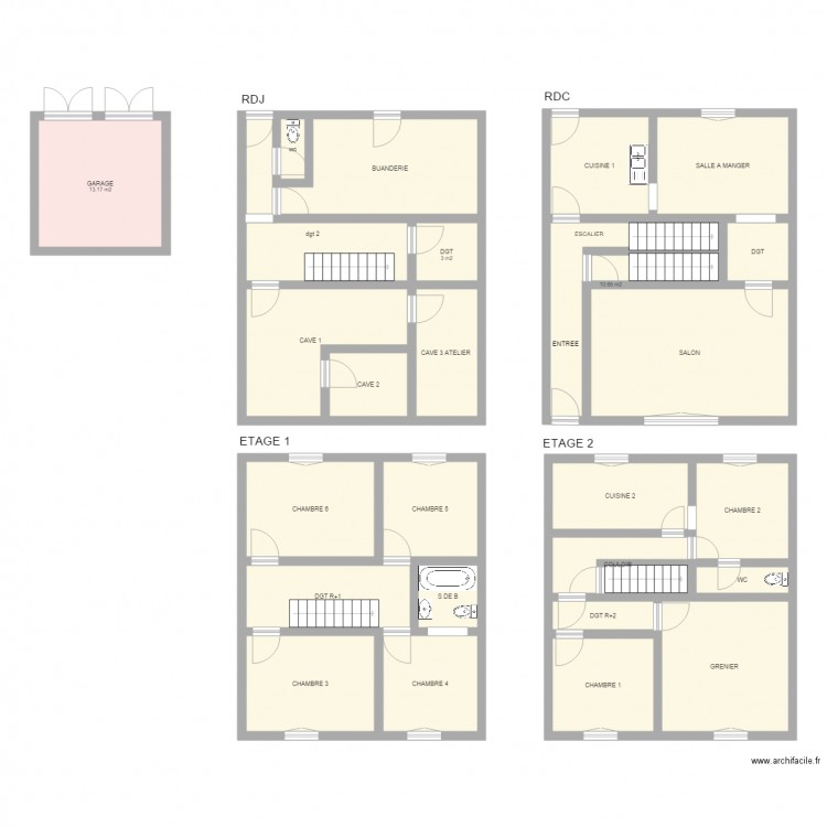 GAVANIER. Plan de 0 pièce et 0 m2