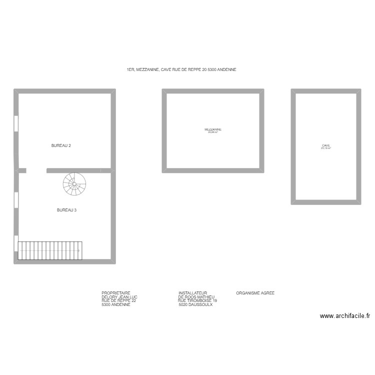 PLAN REPPE 1ER. Plan de 2 pièces et 52 m2