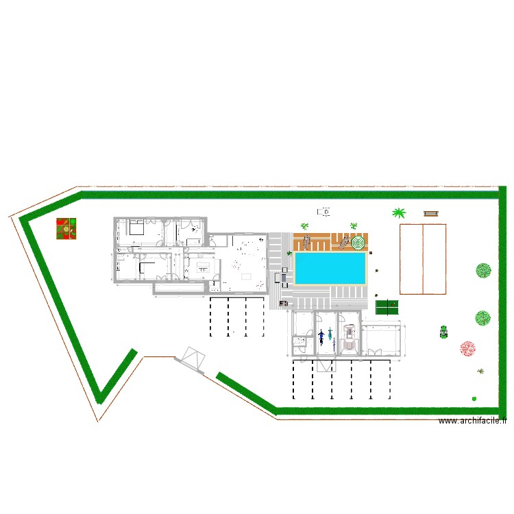 plan maison gareoult troisieme plan  exterieurs et  poul house 2010 sans pelouse8corriges7 et  parking. Plan de 0 pièce et 0 m2