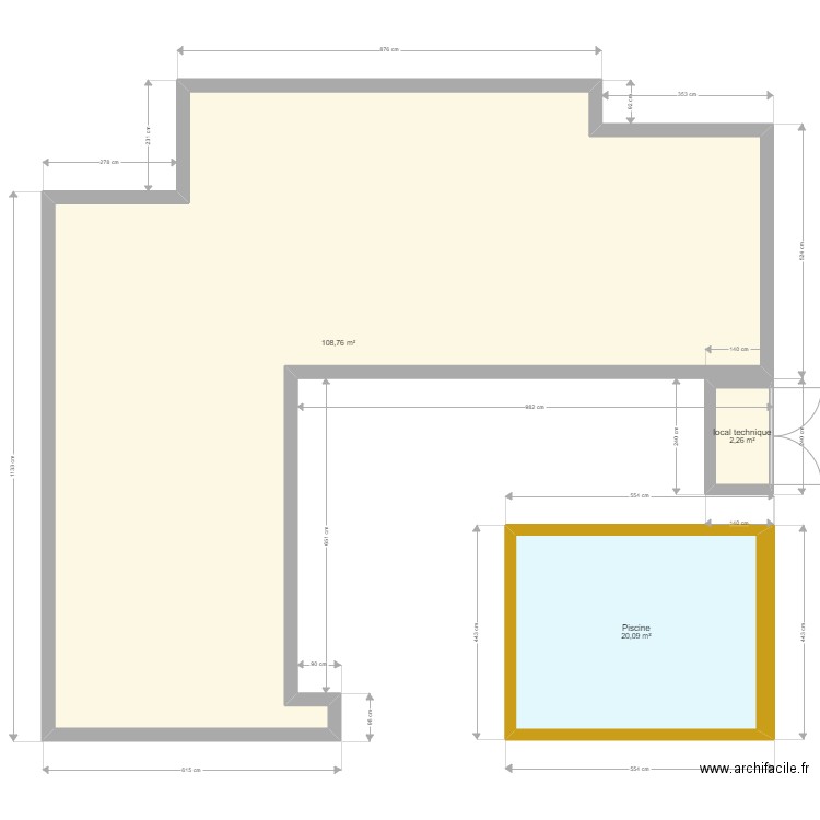 piscine 1. Plan de 0 pièce et 0 m2