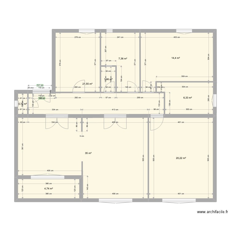 105 Av M. CASTIE_Etat actuel_V2. Plan de 0 pièce et 0 m2