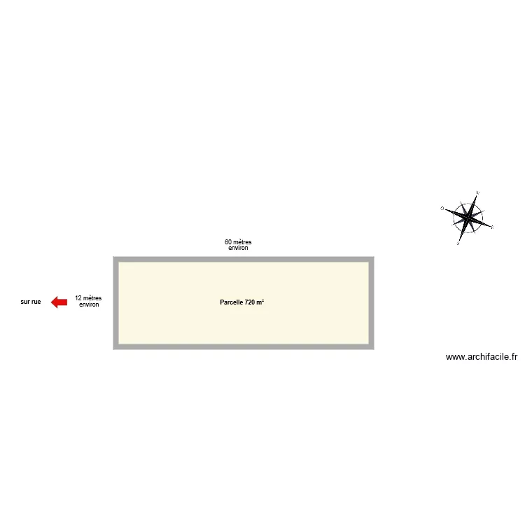 FAUX 720 m. Plan de 