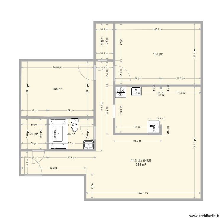 6485 App16. Plan de 0 pièce et 0 m2