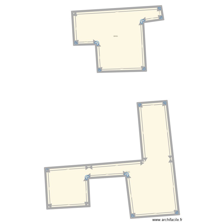 Cadastre_taupin_. Plan de 2 pièces et 253 m2