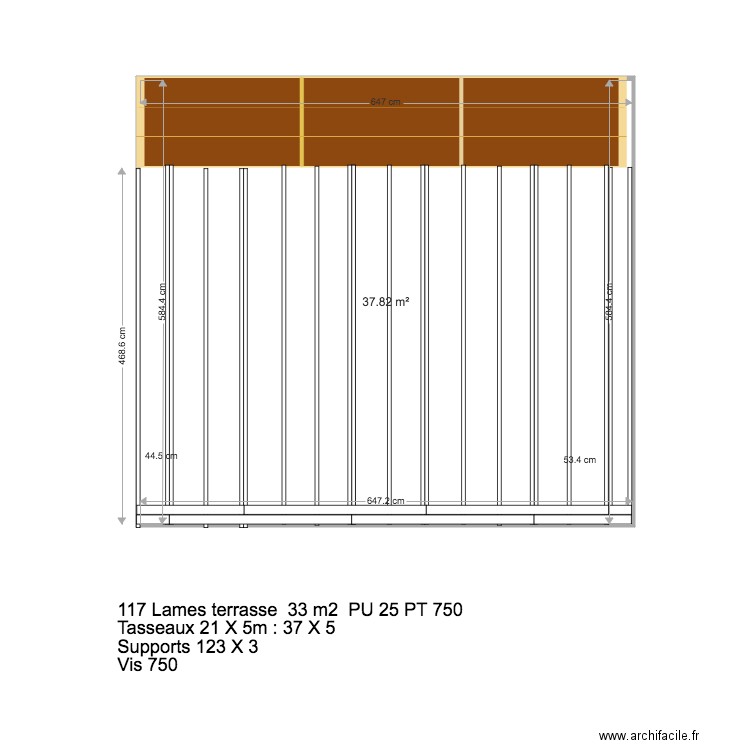 terrasse. Plan de 0 pièce et 0 m2