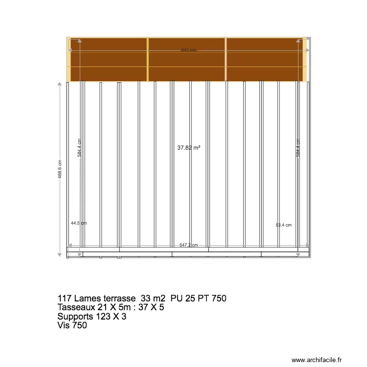 terrasse. Plan de terrasse. Plan de