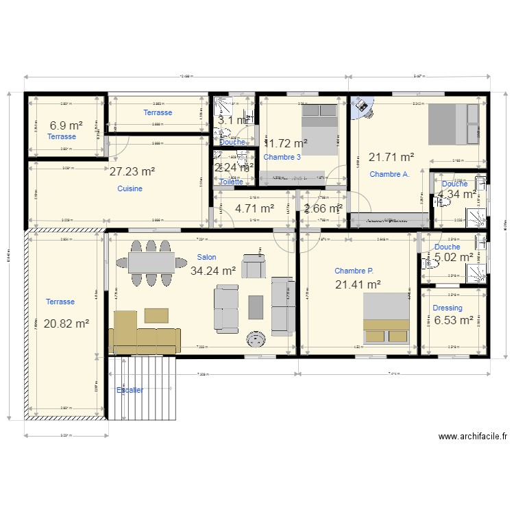 Maison gauche. Plan de 0 pièce et 0 m2