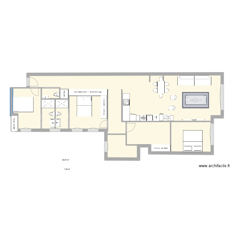 lagasca 27 3e 3. Plan de 4 pièces et 108 m2