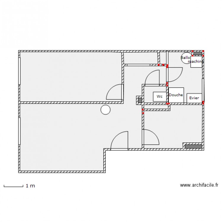 centre. Plan de 0 pièce et 0 m2