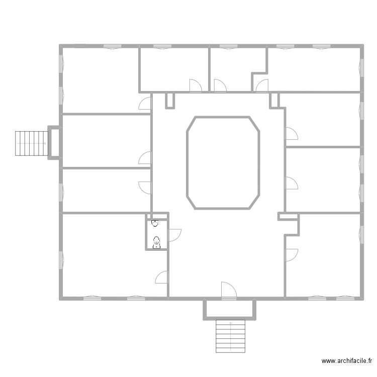 COLAS PERPI RDC. Plan de 14 pièces et 147 m2