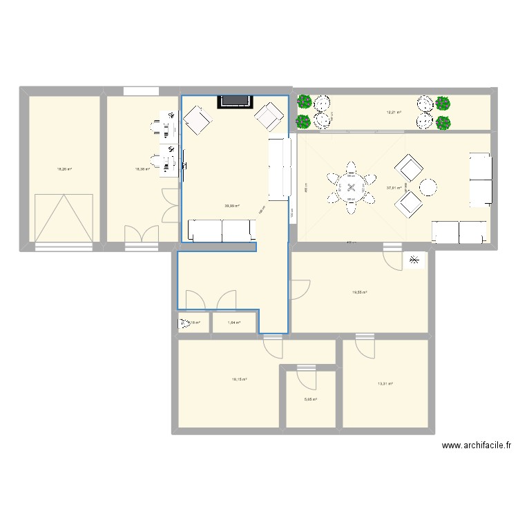 Marcy New veranda vie ter. Plan de 0 pièce et 0 m2