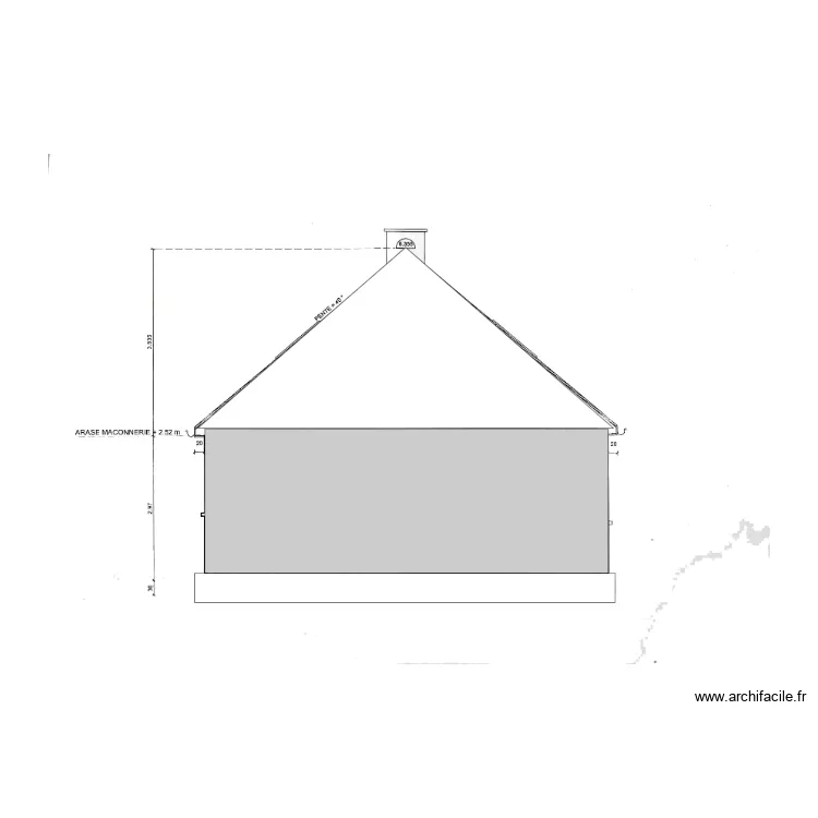 pignon ouest. Plan de 