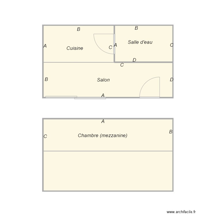 Croquis LACOMBESCI PEN ER MER studio. Plan de 0 pièce et 0 m2