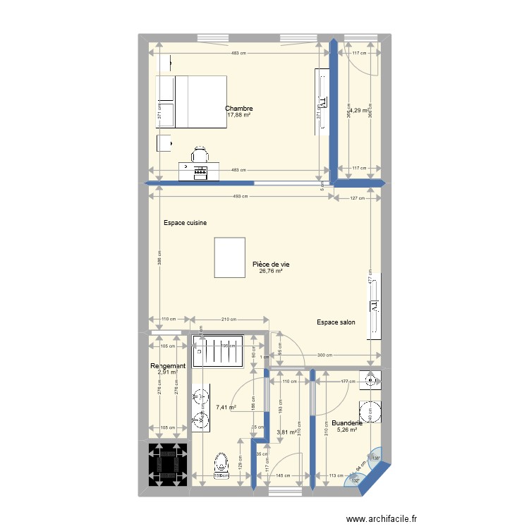 MAY-Denis-Appartement 1-Projet. Plan de 0 pièce et 0 m2
