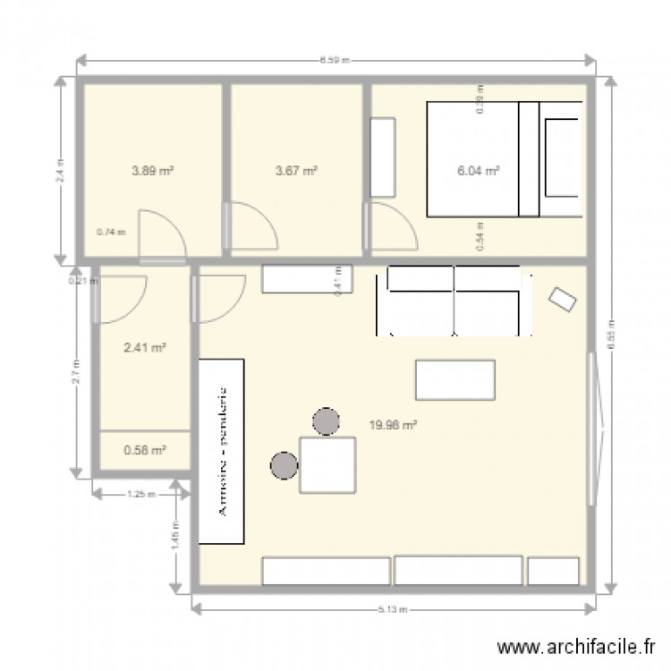 chez moi rosiers 8 cotations. Plan de 0 pièce et 0 m2