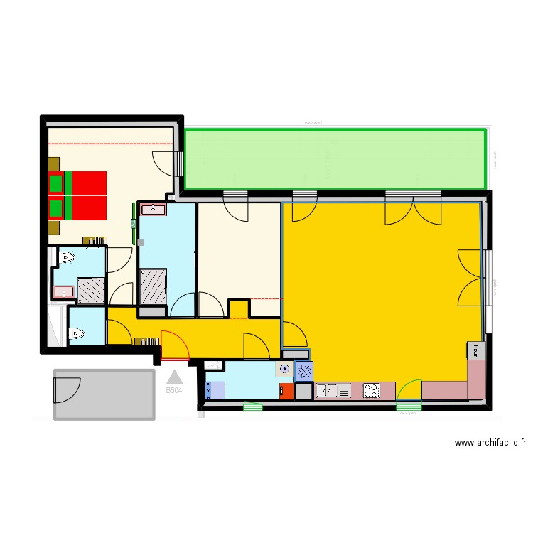 Appartemment 02. Plan de 0 pièce et 0 m2
