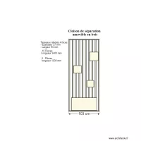 Cloison s&eacute;paration amovible bois