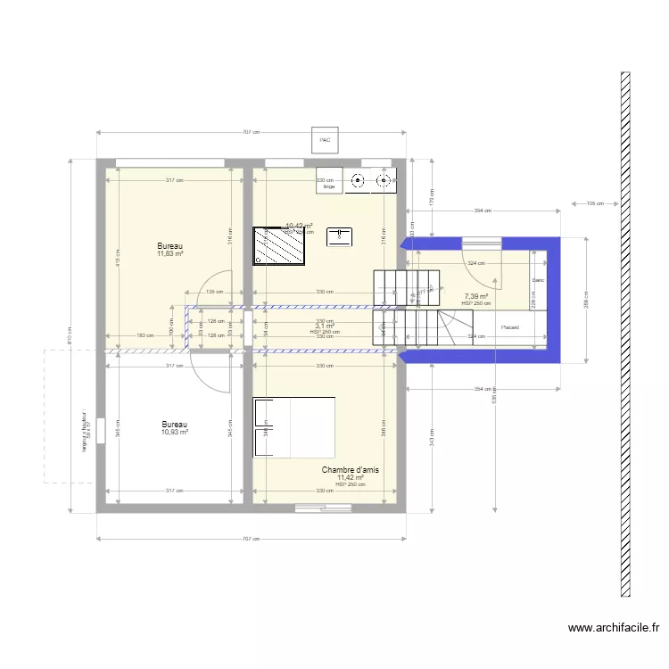 AJ RdJ cur&eacute; et entr&eacute;e  et bow window est 2. Plan de 