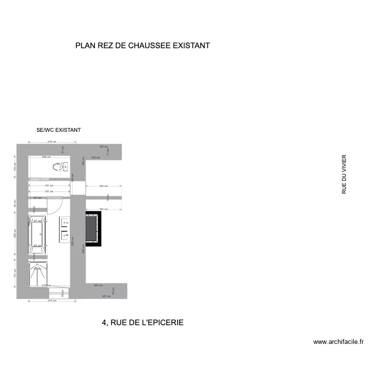 SE WC EXIST. Plan de SE WC EXIST. Plan de