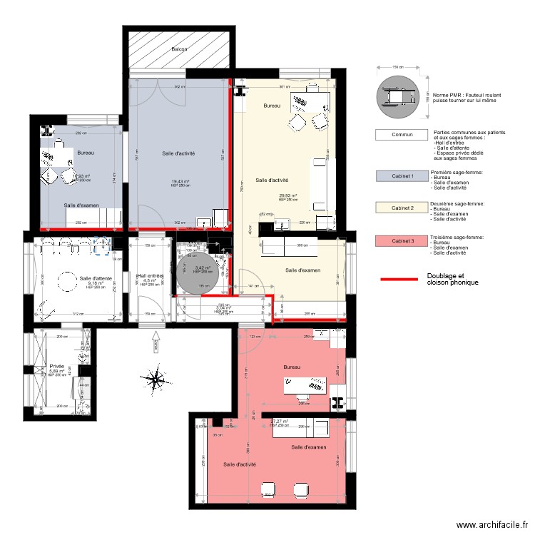 JANUEL SAGES FEMMES PROJET . Plan de 0 pièce et 0 m2