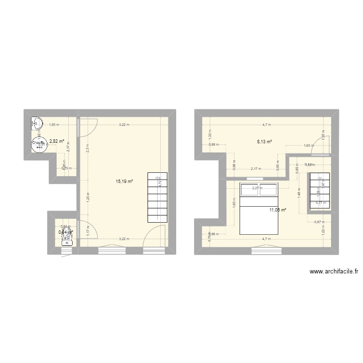 14 COTONNIERE. Plan de 5 pièces et 38 m2