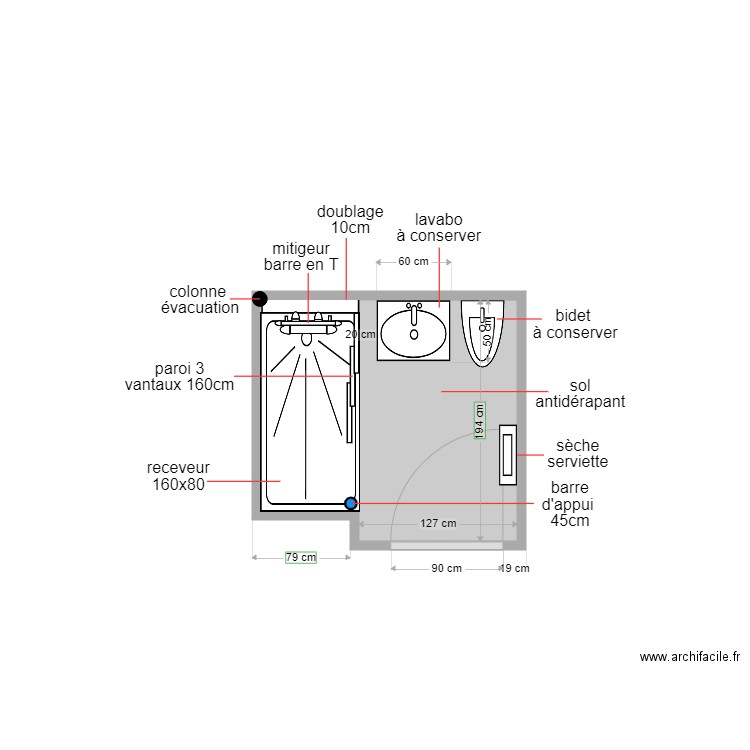 ANASTASIU. Plan de 1 pièce et 4 m2