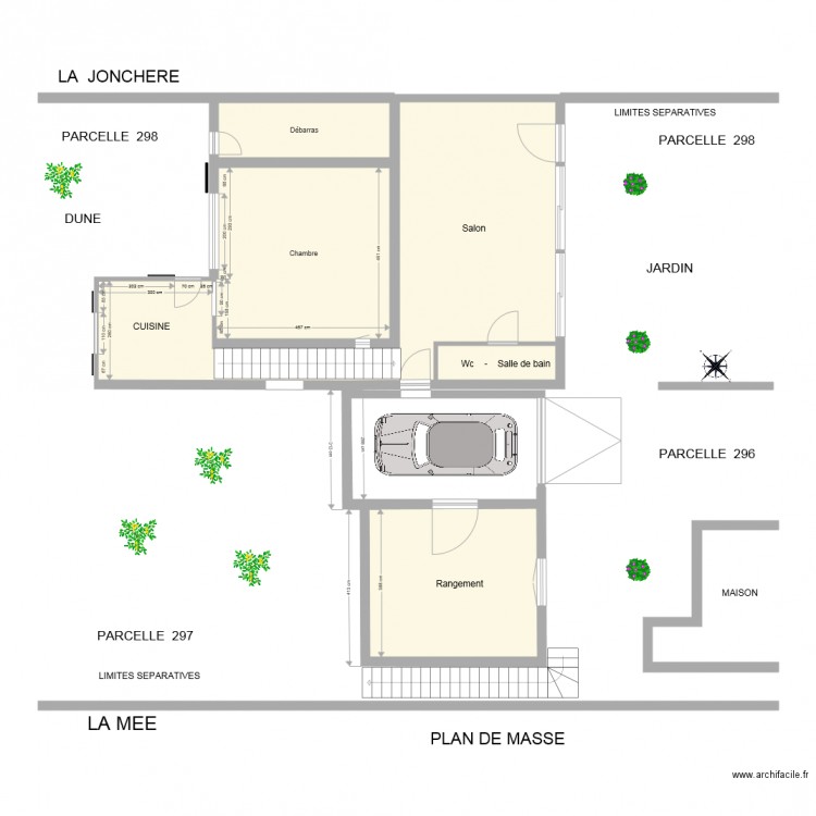 LA JONCHERE  PLAN DE MASSE   PROJET. Plan de 0 pièce et 0 m2