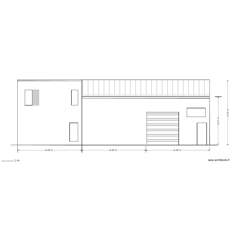 facade sud projet . Plan de facade sud projet . Plan de