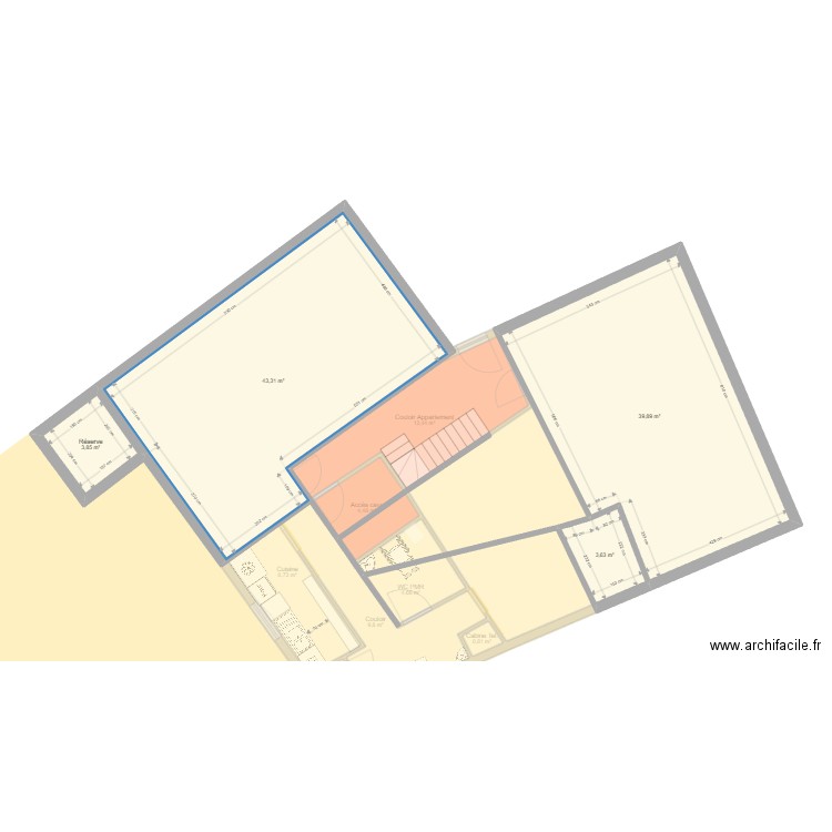 Café Garnier. Plan de 14 pièces et 241 m2