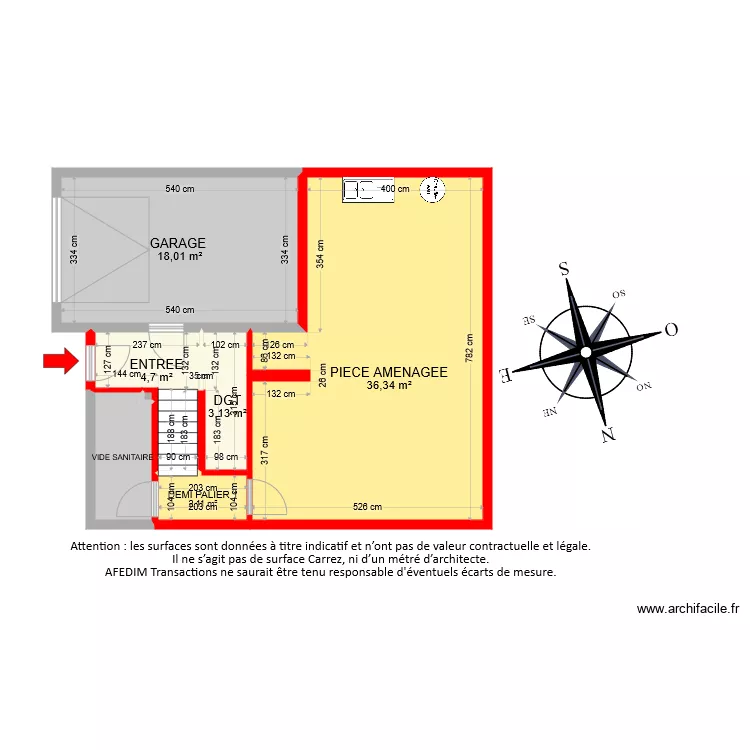 BI 7558 RDC ET DEMI P&Auml;LIER 1. Plan de 